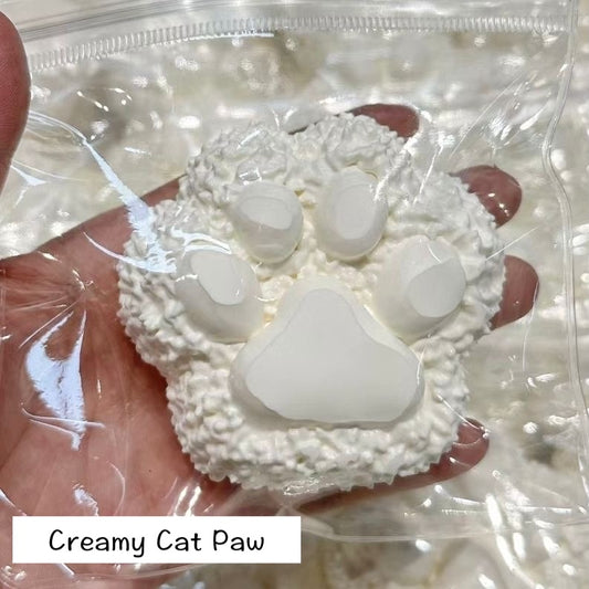 Creamy Cat Paw Squishy – Snow Cream (White)