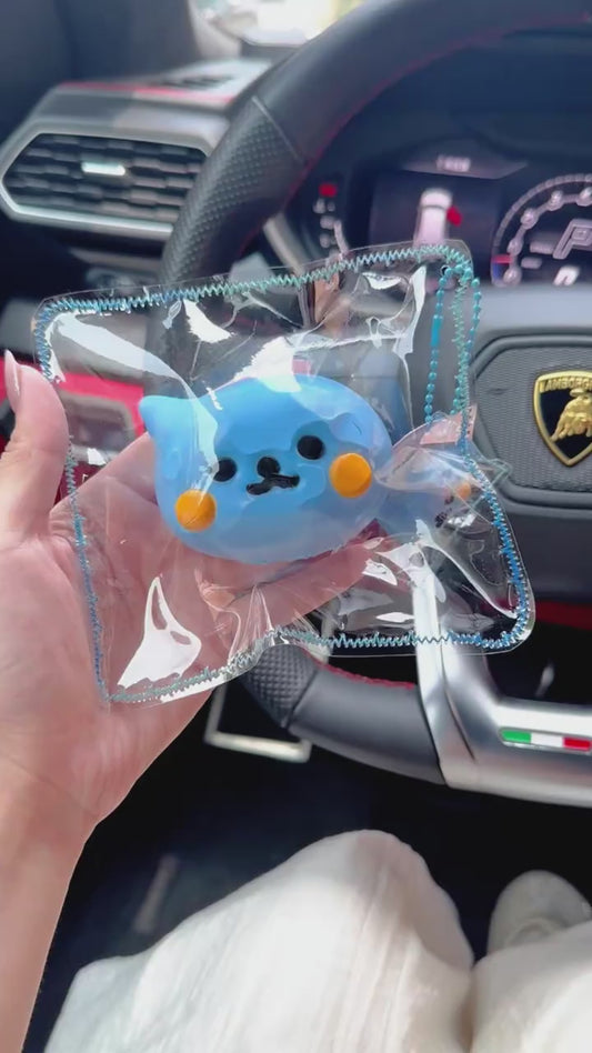 Cute blue animal squishy toy -- soft stress relief squeeze